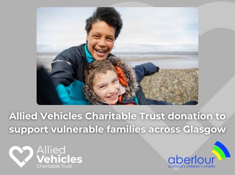 Allied Vehicles Charitable Trust donation to support vulnerable families across Glasgow