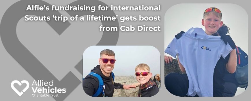 Cab Direct donation helps young Scout Alfie on the road to Switzerland
