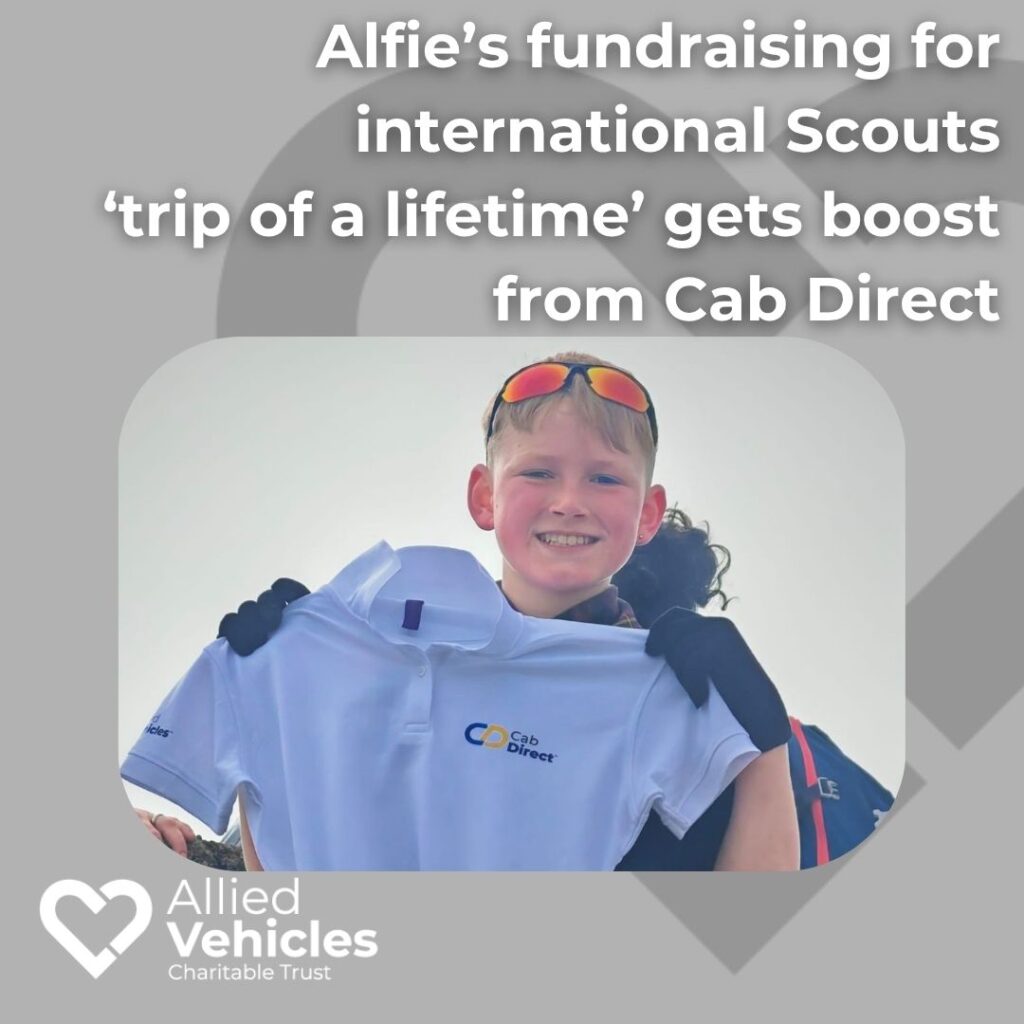 Cab Direct donation helps young Scout Alfie on the road to Switzerland